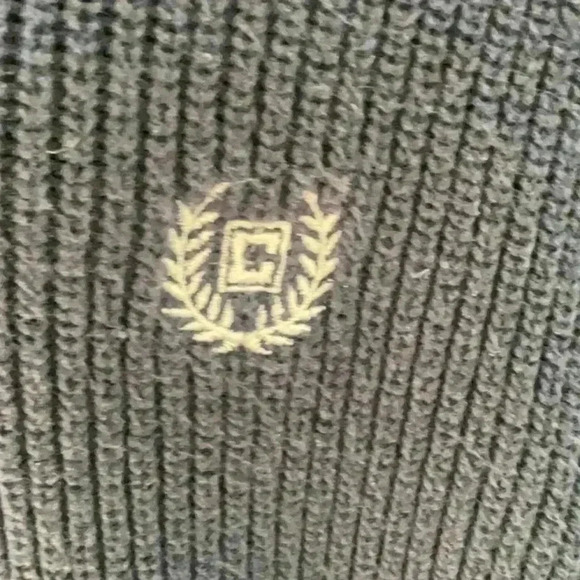 Chaps Men’s Navy 100%  Cotton Sweater - Picture 2 of 4
